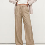 The Drawstring Straight Linen Pant