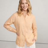 The Collarless Linen V-Neck Shirt