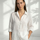 The Soft Linen Open Collar Shirt