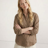The Soft Linen Open Collar Shirt