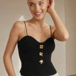 French Camisole — Black, studio product shot