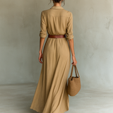 Selene Lapel Maxi Dress