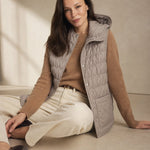 Gold Rush Puffer Vest — Gray, studio product shot