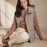 Gold Rush Puffer Vest — Gray, studio product shot