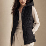 Gold Rush Puffer Vest — Dusk, studio product shot