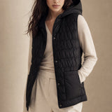 Gold Rush Puffer Vest — Dusk, studio product shot