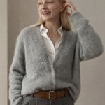 Hässleholm Cardigan — Light Gray Fur, banana_republic product shot