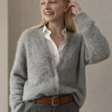 Hässleholm Cardigan — Light Gray Fur, banana_republic product shot