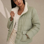 Hässleholm Quilted Down Jacket — Lime, banana_republic product shot