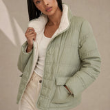 Hässleholm Quilted Down Jacket — Lime, banana_republic product shot
