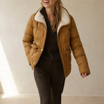 Hässleholm Quilted Down Jacket — Fire Orange, banana_republic product shot