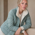 Hässleholm Quilted Down Jacket — Teal, banana_republic product shot