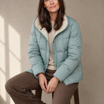 Hässleholm Quilted Down Jacket — Teal, banana_republic product shot