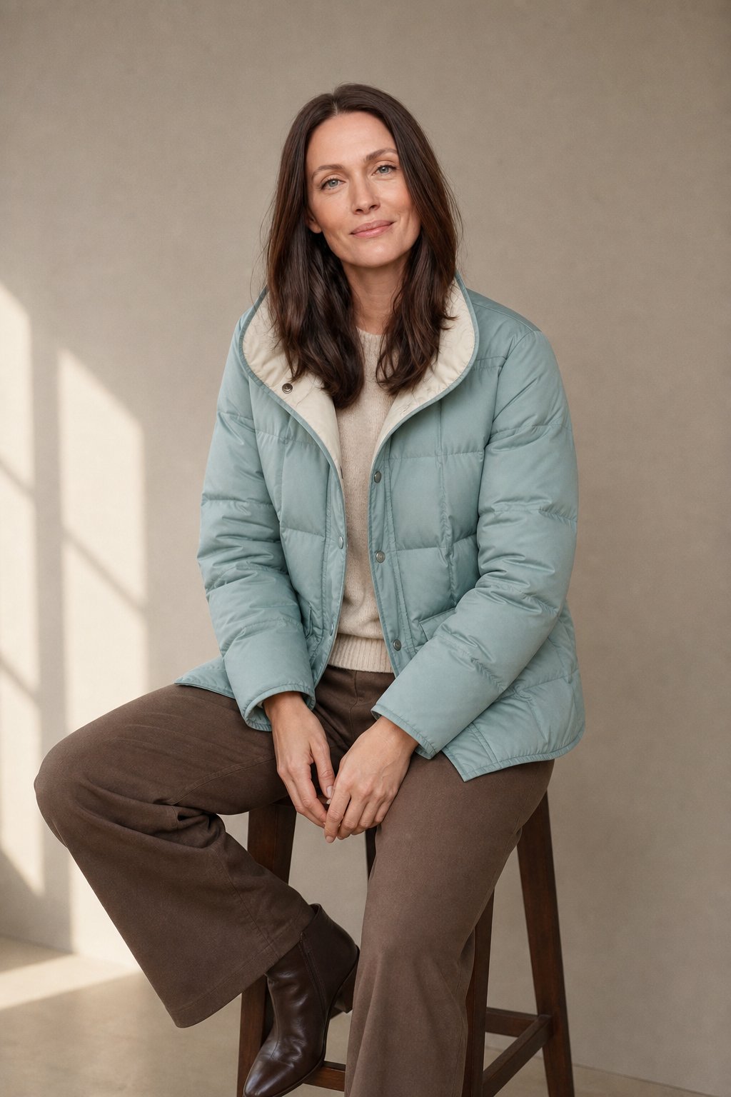 Hässleholm Quilted Down Jacket — Teal, banana_republic product shot