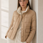 Hässleholm Quilted Down Jacket — Khaki, banana_republic product shot