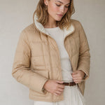Hässleholm Quilted Down Jacket — Khaki, banana_republic product shot