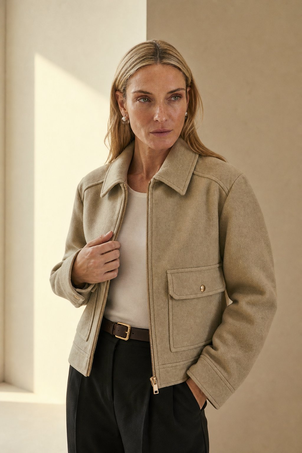 Hässleholm Wool Jacket — Beige, banana_republic product shot