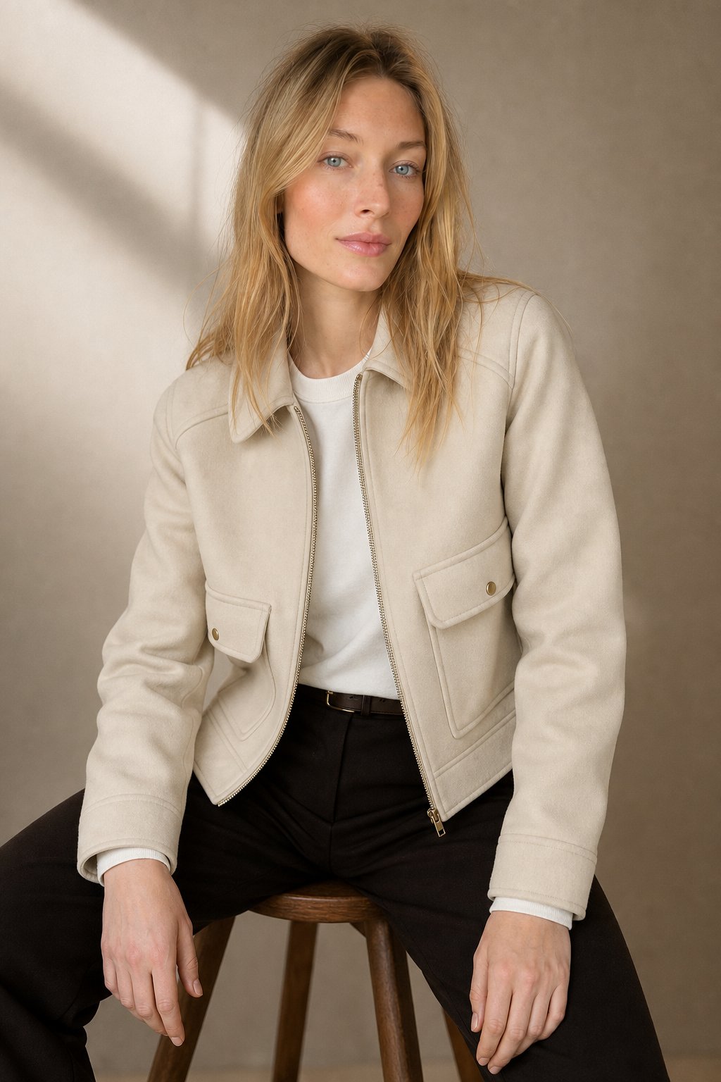 Hässleholm Wool Jacket — White, banana_republic product shot