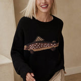 Hadley Fisher Knit Sweater — Black, studio product shot