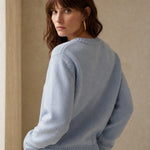 Hadley Fisher Knit Sweater — Blue, studio product shot