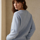 Hadley Fisher Knit Sweater — Blue, studio product shot