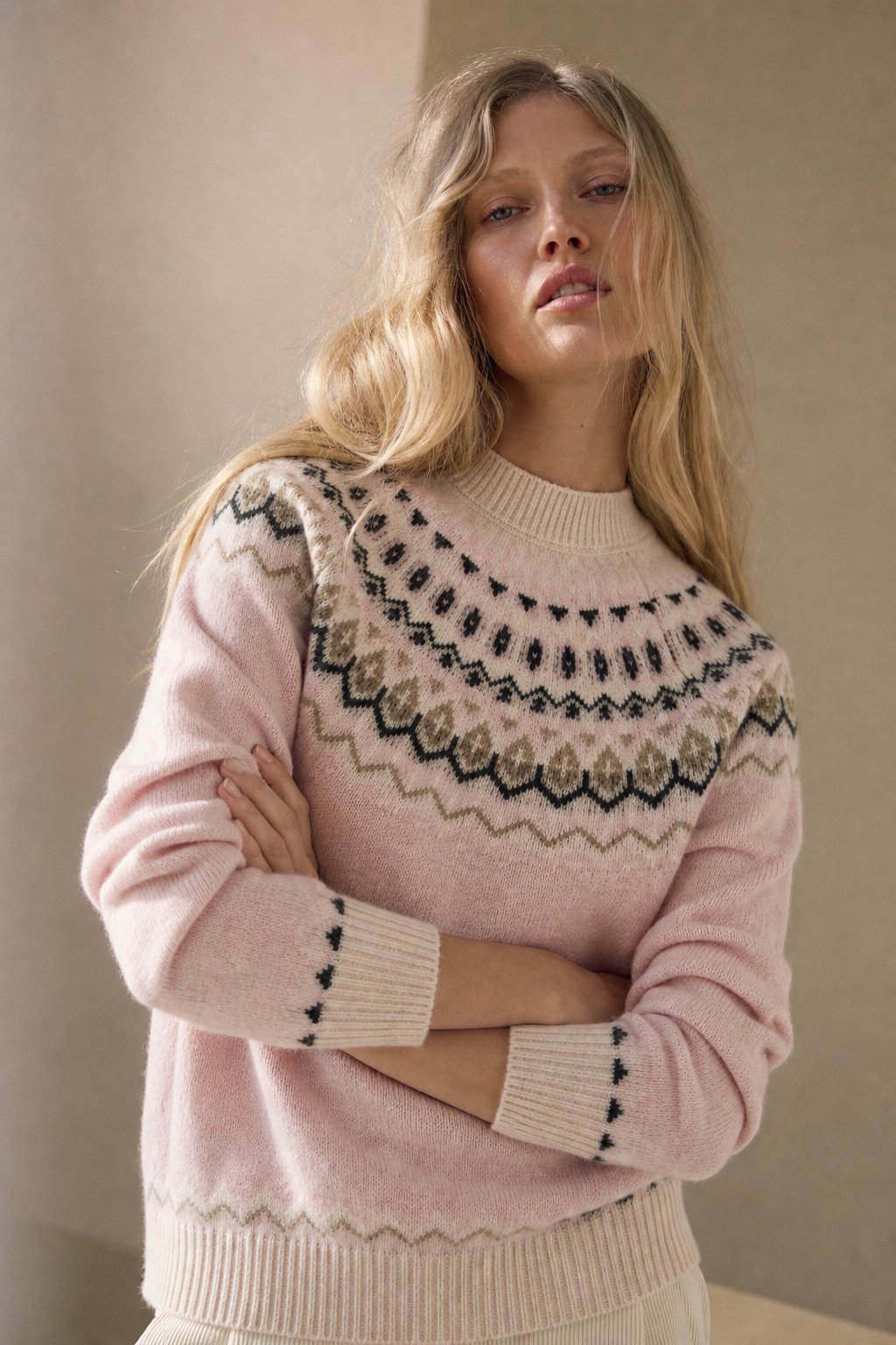 Highland Heritage Cashmere Sweater — Pink, banana_republic product shot