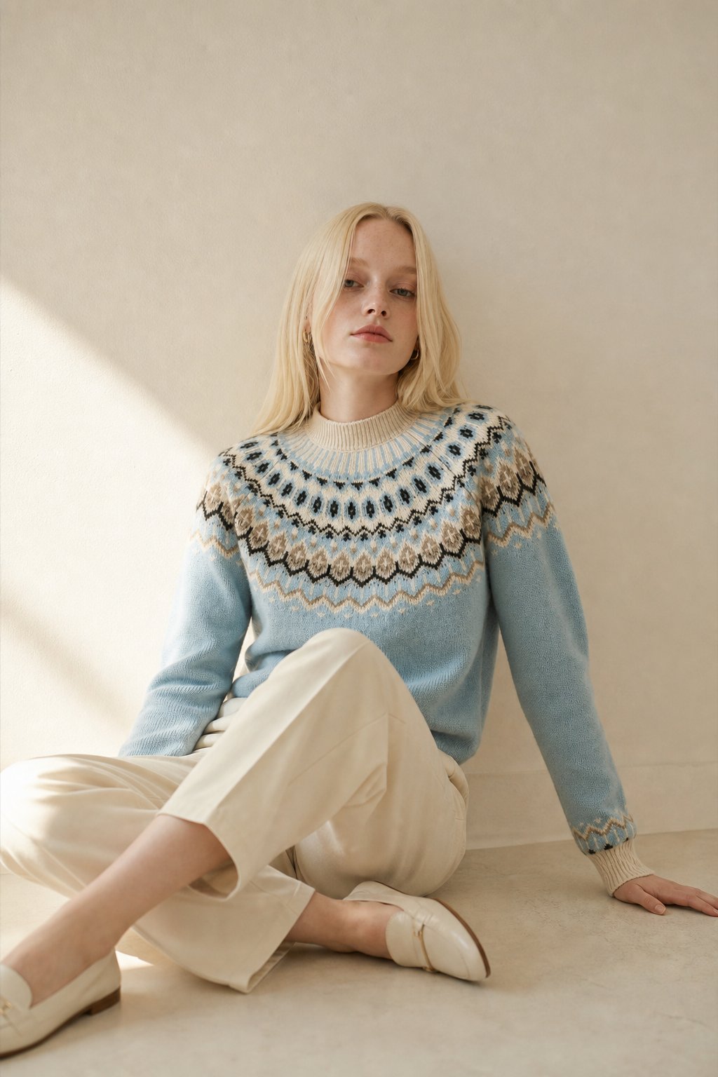 Highland Heritage Cashmere Sweater — Sky, banana_republic product shot