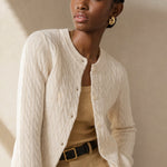 Homebodies Casual Cashmere Cardigan — White, banana_republic product shot