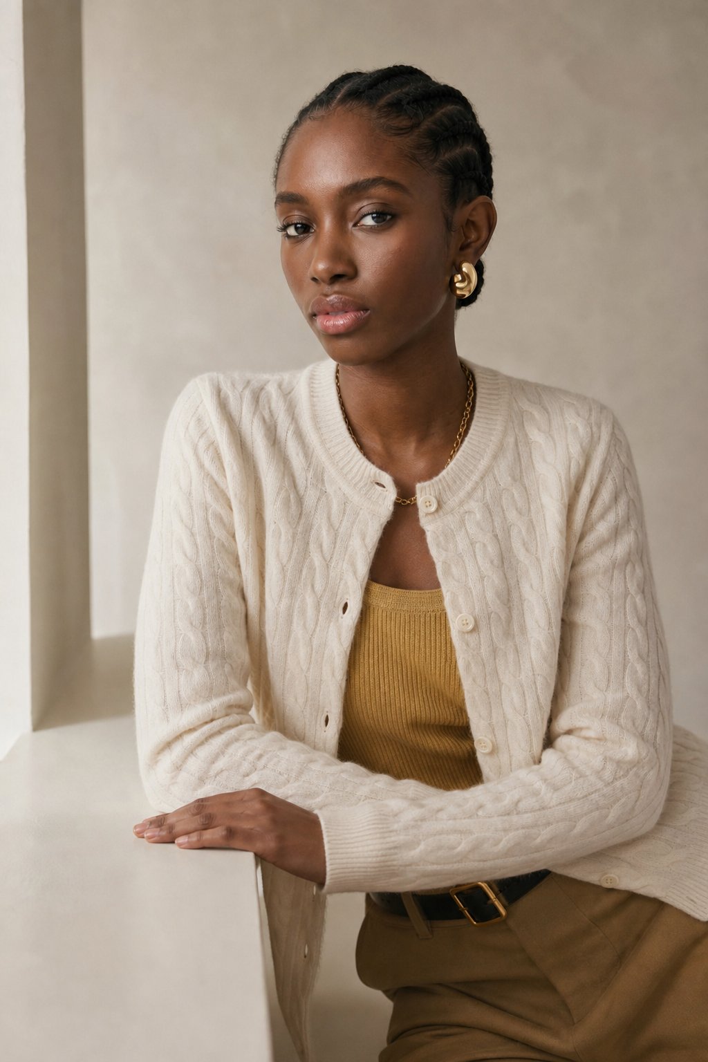 Homebodies Casual Cashmere Cardigan — White, banana_republic product shot