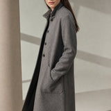 Hudson Park Wool Overcoat — Gray, banana_republic product shot