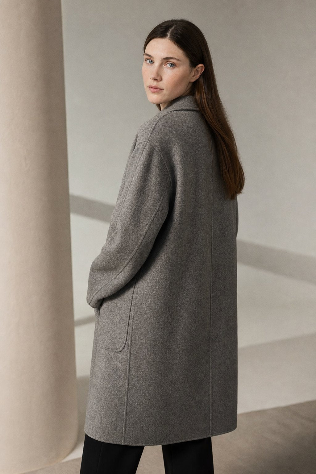 Hudson Park Wool Overcoat — Gray, banana_republic product shot
