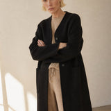 Hudson Park Wool Overcoat — Black, banana_republic product shot