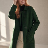 Hudson Park Wool Overcoat — Green, banana_republic product shot