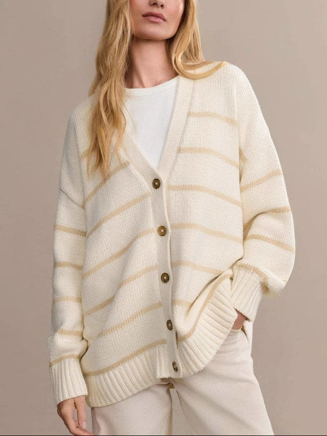 Westhaven Organic Striped Cardigan