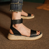 Classic Women's Leather Strap Sandals
