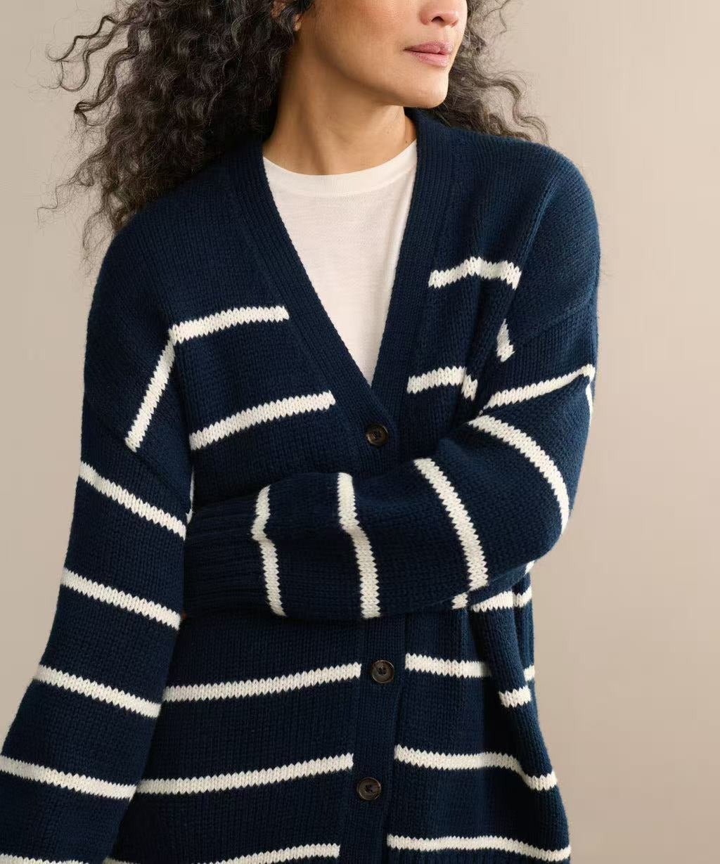 Westhaven Organic Striped Cardigan