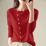 Amélise Asymmetric Button Sweater
