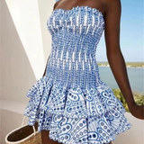Dahlia Smocked Strapless Mini Dress