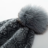 Fair Isle Cashmere Pom Beanie