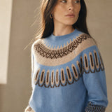 Isla Fair Isle Cashmere Sweater — Blue, banana_republic product shot