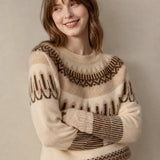 Isla Fair Isle Cashmere Sweater — Beige, banana_republic product shot