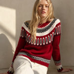 Isla Fair Isle Cashmere Sweater — Red, banana_republic product shot