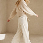Isla Weekender Drawstring Jeans — White, banana_republic product shot