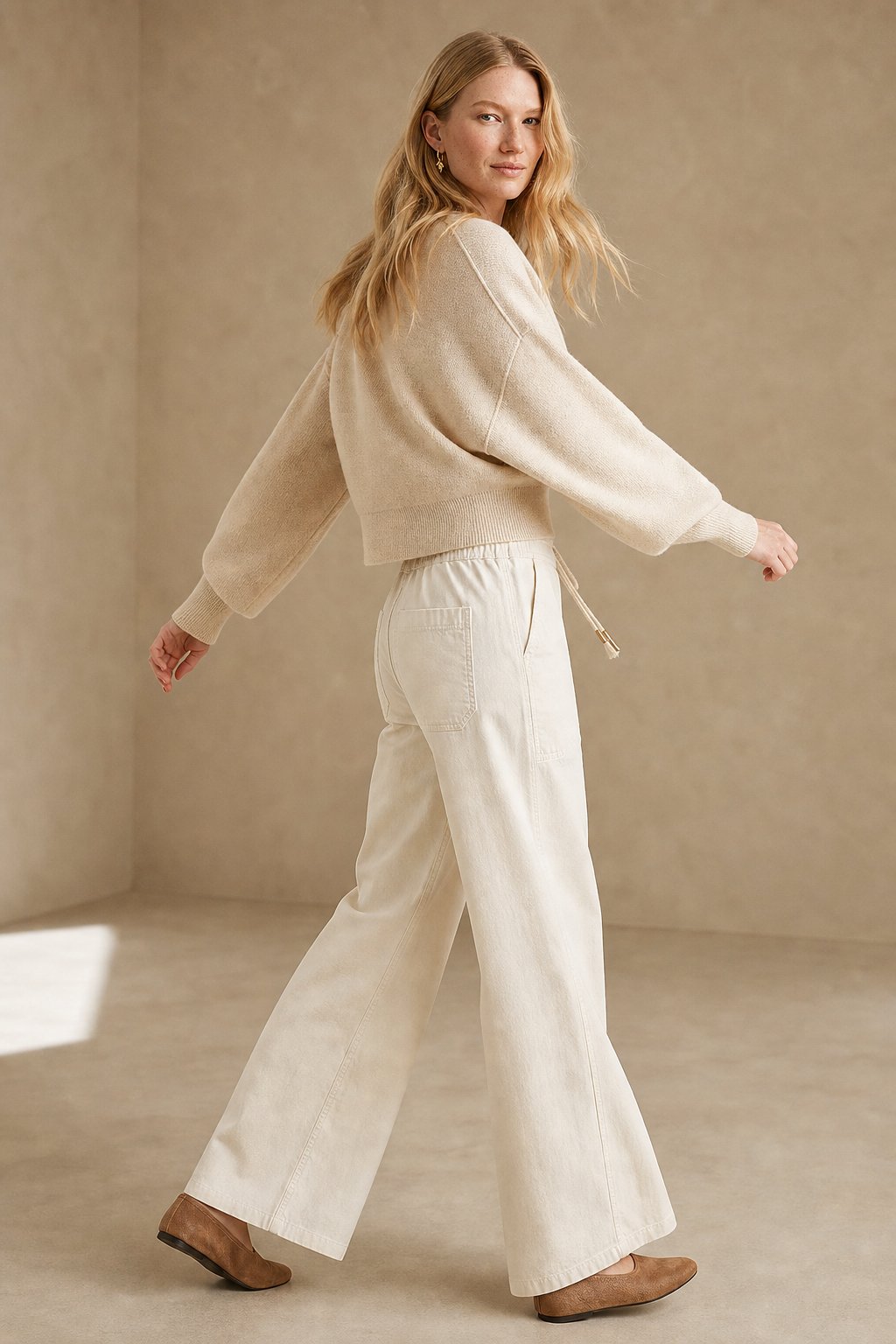 Isla Weekender Drawstring Jeans — White, banana_republic product shot