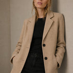 Johanna Wool Blazer — Ivory, banana_republic product shot
