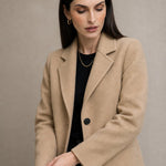 Johanna Wool Blazer — Ivory, banana_republic product shot