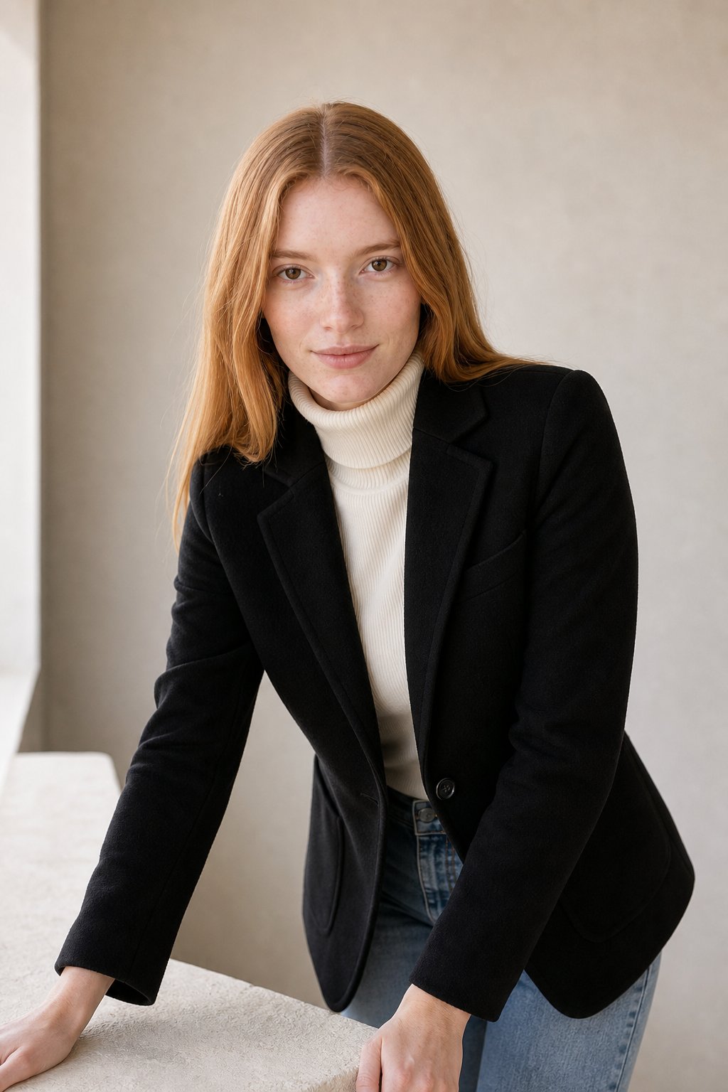 Johanna Wool Blazer — Black, banana_republic product shot