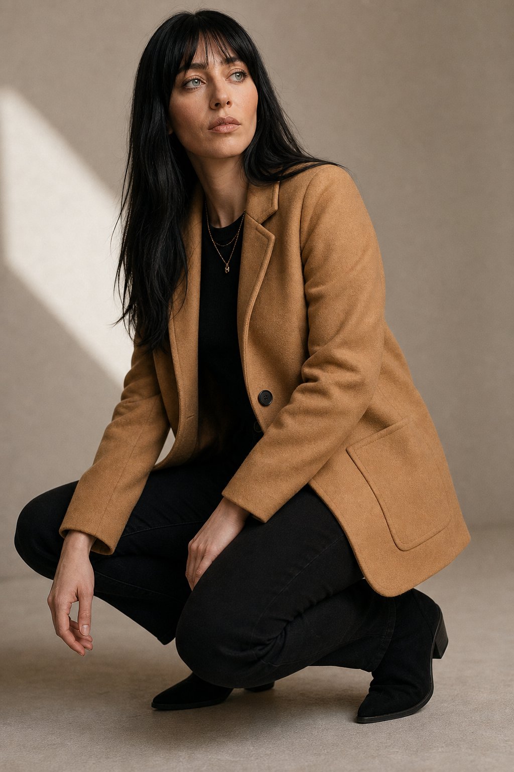 Johanna Wool Blazer — Camel, banana_republic product shot