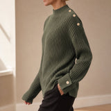 Adèle Oversized Knit Pullover — Olive, banana_republic product shot