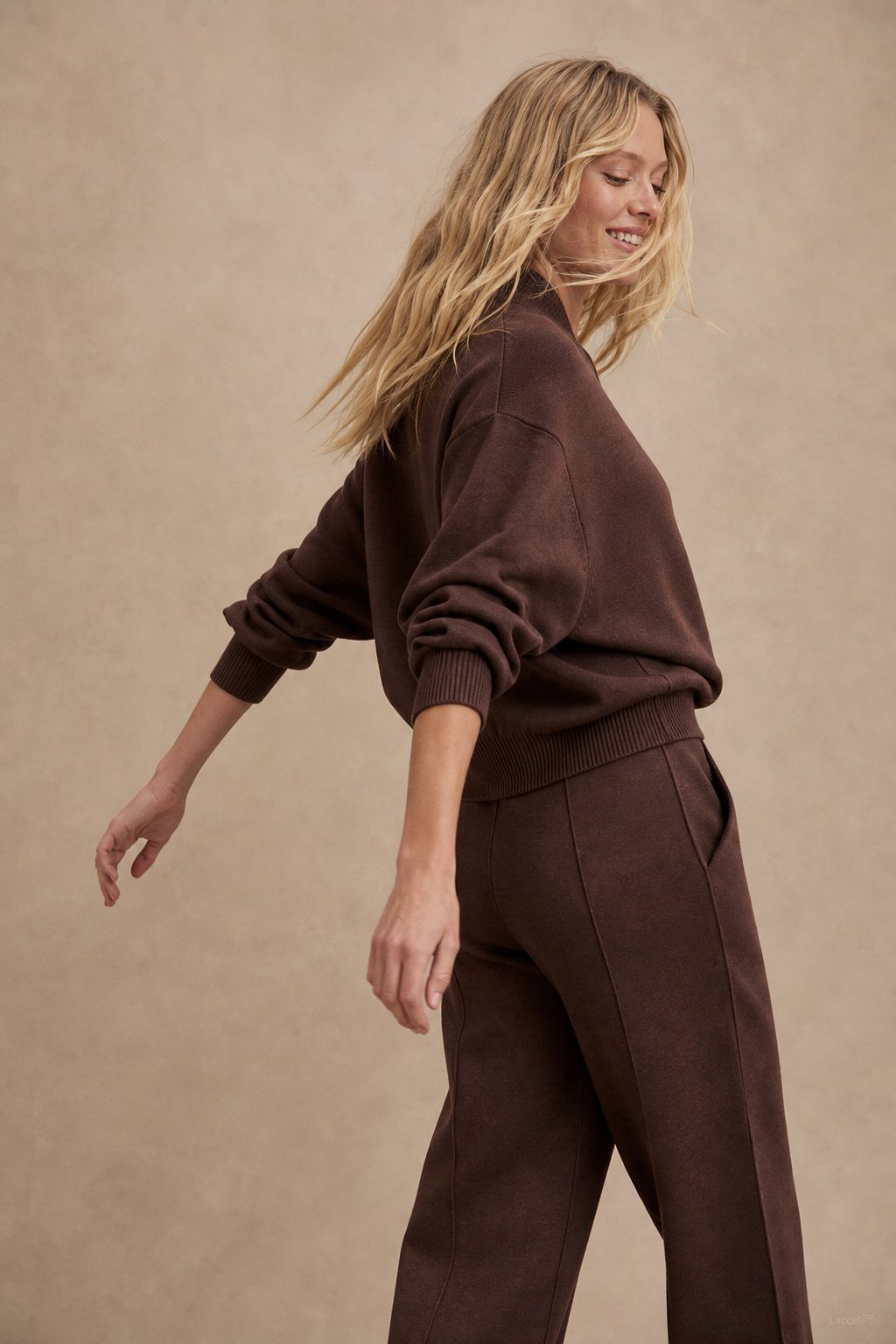 Amanda Pullover & Trouser Set — Burgundy, studio product shot